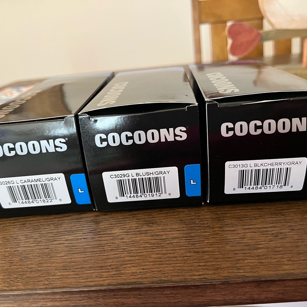 Cocoons Fit-over Sunglasses in Blush/Gray, Carmel/Gray and BlackCherry/Gray